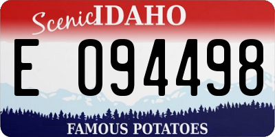 ID license plate E094498