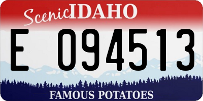 ID license plate E094513