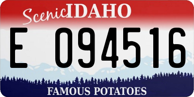ID license plate E094516