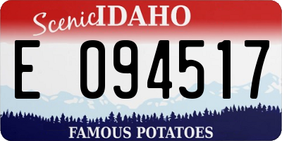 ID license plate E094517
