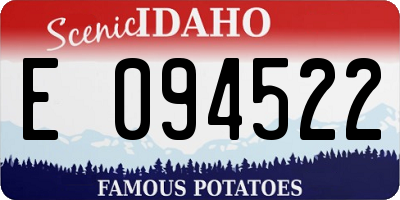 ID license plate E094522