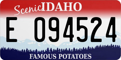 ID license plate E094524