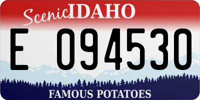 ID license plate E094530