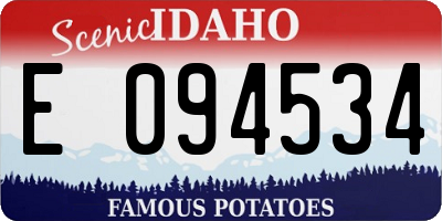 ID license plate E094534