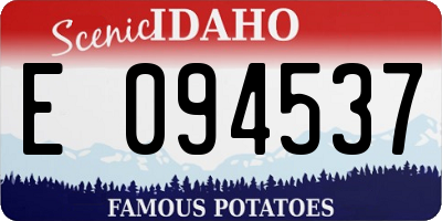 ID license plate E094537