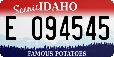 ID license plate E094545