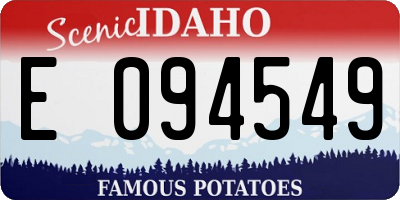 ID license plate E094549