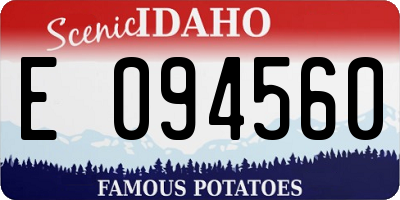 ID license plate E094560