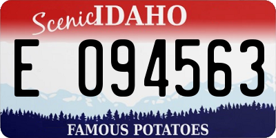 ID license plate E094563
