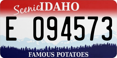 ID license plate E094573