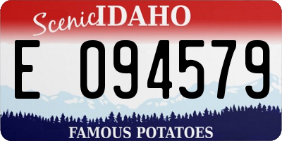 ID license plate E094579