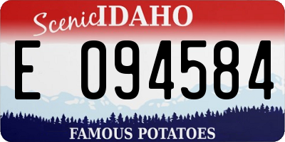 ID license plate E094584