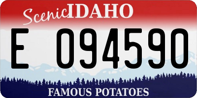 ID license plate E094590