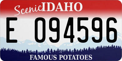 ID license plate E094596