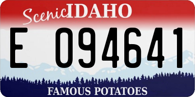 ID license plate E094641
