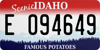 ID license plate E094649