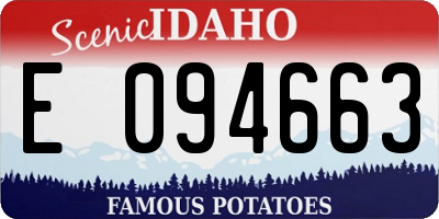 ID license plate E094663