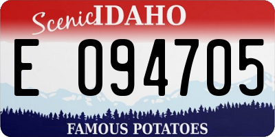 ID license plate E094705