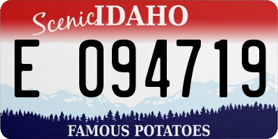 ID license plate E094719