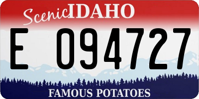 ID license plate E094727