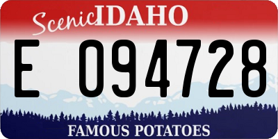 ID license plate E094728