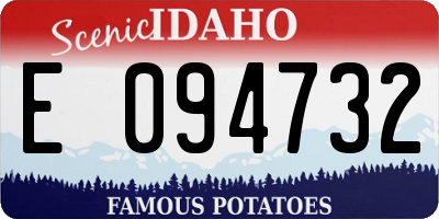 ID license plate E094732