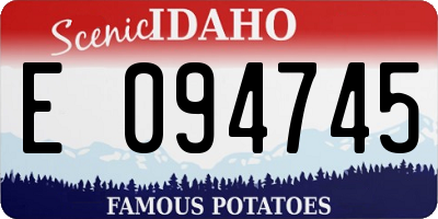 ID license plate E094745