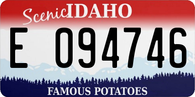 ID license plate E094746