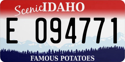 ID license plate E094771