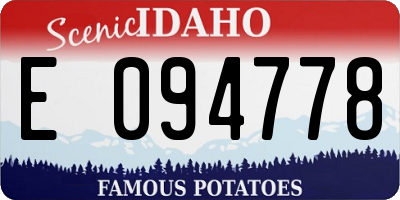 ID license plate E094778
