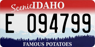 ID license plate E094799