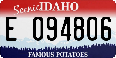 ID license plate E094806