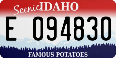 ID license plate E094830