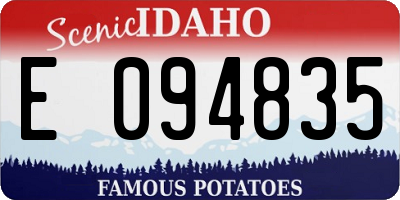 ID license plate E094835
