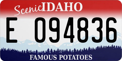 ID license plate E094836