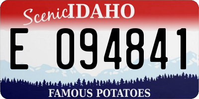 ID license plate E094841