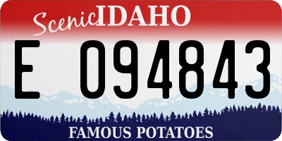 ID license plate E094843