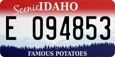 ID license plate E094853