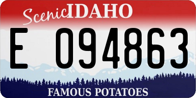 ID license plate E094863