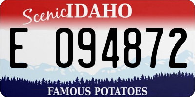 ID license plate E094872