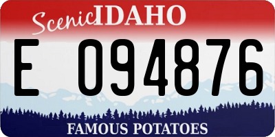ID license plate E094876