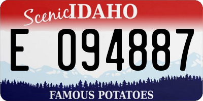 ID license plate E094887