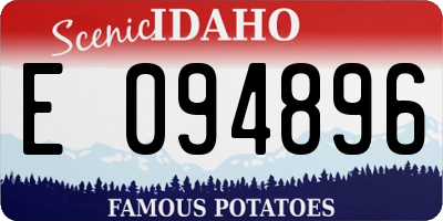 ID license plate E094896
