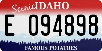 ID license plate E094898