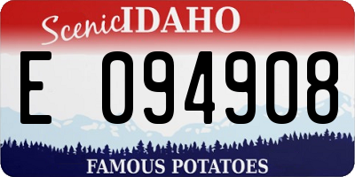 ID license plate E094908