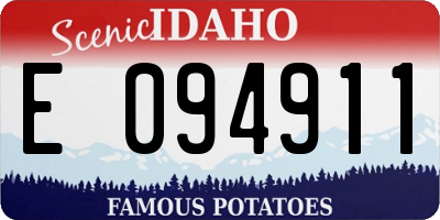 ID license plate E094911