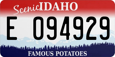 ID license plate E094929
