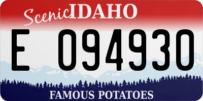 ID license plate E094930