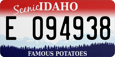 ID license plate E094938