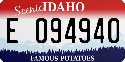 ID license plate E094940